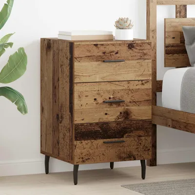 Produktbild von vidaXL Nachttisch Altholz 40 x 40 x 66 cm Holzwerkstoff