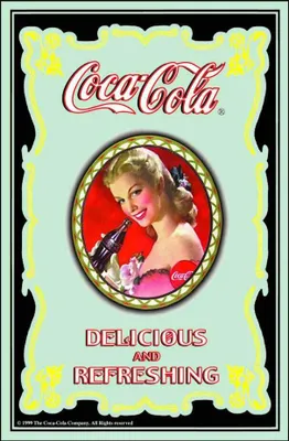 Produktbild von Coca Cola Klassik - 20x30 cm bedruckter Spiegel im Kunststoff Rahmen