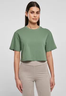 Obrázek produktu pro Urban Classics Dámský crop top Osnee zelená XXL
