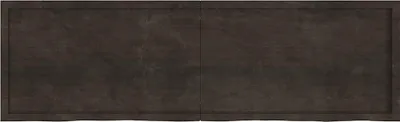 Produktbild von vidaXL Tischplatte Dunkelbraun 200x60x(2-6)cm Massivholz Eiche