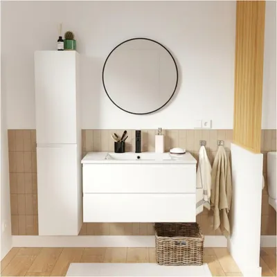 Image de Ensemble meuble simple vasque SORRENTO 80cm