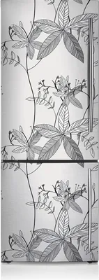 Produktbild von Aufkleber Kühlschrankmagnete Dekoration Kühlschrankfolie 60x180 cm - Doodle-Blumen.