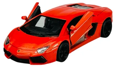 Obrázek produktu pro Welly, model auta Lamborghini Aventador Coupe, kovový, oranžová barva, měřítko 1:34-39