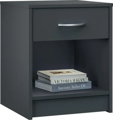 Produktbild von Nachttisch Anthrazit 50x40x35cm mit Schublade