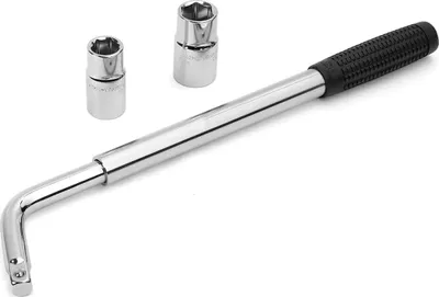 Produktbild von TIANPENG Radmutternschlüssel Teleskop Radschlüssel Schlüssel Teleskop-Radmutternschlüssel 1/2" Antrieb mit 2 Nüssen 17/19mm 21/23mm KFZ PKW Radschrauben