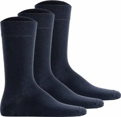 Produktbild von Hudson Uni Socken, 3er Pack - Simply, Basic Socken, einfarbig Dunkelblau 35-38