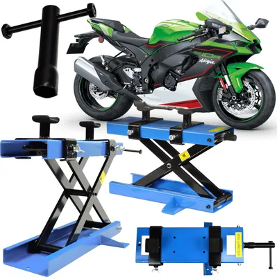 Produktbild von GEKO | Motorrad-Wagenheber, 500kg, Motorrad Hebebühne, Motorradheber, Motorradhebebühne Montagebock, Einstellbare Motorradlift, Motoständer in Garage