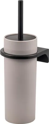 Image de bremermann Garniture WC SAVONA Softtouch incl. support mural, porte-brosse WC, rond - taupe