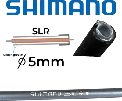 Produktbild von Shimano 1m Bremsaußenhülle SLR 5mm grau