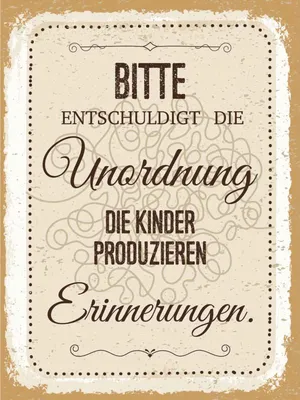 Produktbild von vianmo Holzschild 40x30 cm Bitte Entschuldigt Unordnung Warnschild Hinweisschild