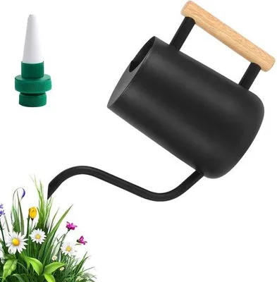 Produktbild von Azomor® Stilvolle Gießkanne mit Holzgriff und langem Auslauf für Zimmerpflanzen