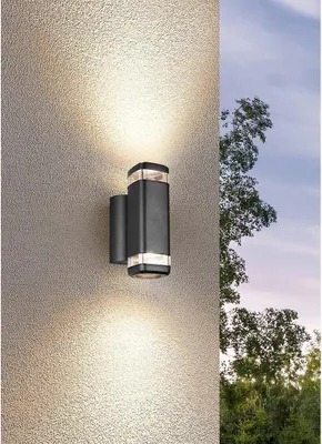 Produktbild von Wandleuchte, Aluminium, schwarz, matt, GU10, up and down, H 21 cm