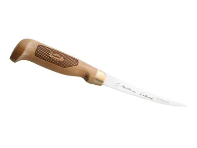 Obrázok produktu pre Nôž na filetovanie Marttiini Classic Superflex, čepeľ 10 cm, brezové drevo, kožené puzdro