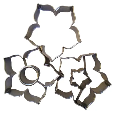 Produktbild von Ausstechformen Set 3er Lilie/Kreis +Lilie/Blüte +Lilie ø 40 mm