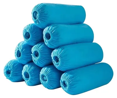 Obrázek produktu pro Jednorázové návleky na boty, protiskluzové, voděodolné, světle modré, balení 100 kusů, univerzální velikost
