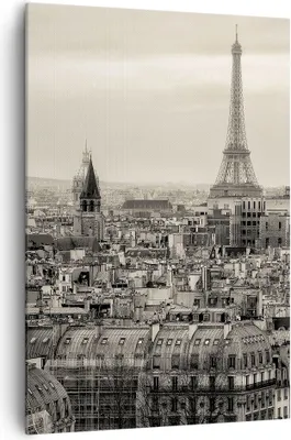 Produktbild von Bild auf Leinwand - Leinwandbild - Einteilig - Paris Stadt Zuhause - 70x100cm - Wand Bild - Wanddeko - Wandbilder - Leinwanddruck - Wanddekoration - Leinwand bilder - Wandbild - PA70x100-3615