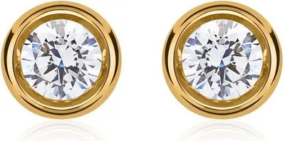 Produktbild von Unique Goldohrstecker in 333er Gelbgold mit Zirkonia GE0193