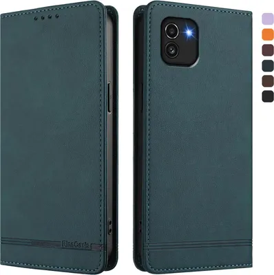 Produktbild von Hülle für Samsung Galaxy A03, Retro Kunstleder Ständer Klapphülle mit Kartenfächer und Magnetische Grün