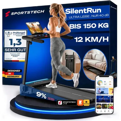 Produktbild von Sportstech Laufband sProRun | 12 km/h Treadmill | 9% manuelle Steigung