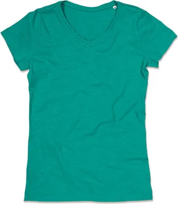 Produktbild von Stedman Sharon V-Neck Women Damen T-Shirt, Größe:M, Farbe:Bahama Green