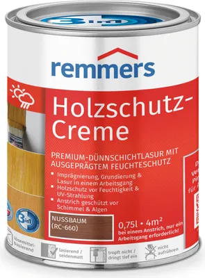 Produktbild von Remmers Holzschutz-Creme 3in1 nussbaum (RC-660) 0,75 l, Holzlasur aussen