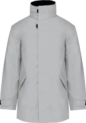 Produktbild von Kariban Herren Parka Kapuzenparka Regenmantel Isolierjacke Winterjacke, Größe:2XL, Farbe:Snow Grey