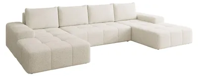 Produktbild von MIRJAN24 Ecksofa Tonseo U, Stilvoll U-Form Sofa mit Schlaffunktion und Bettkasten, Wohnlandschaft (Farbe: Lambi 07)