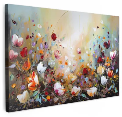 Image de Tableau sur toile, 60x40 cm - Décoration murale pour salon - Décoration murale pour chambre - Nature - Couleurs vives - Qualité supérieure