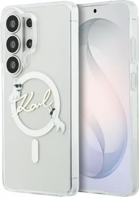 Image de Étui KARL LAGERFELD adapté au SAMSUNG S26 Ultra KLHMS26L5HKSCAH (Magnetic IML KC Script) transparent