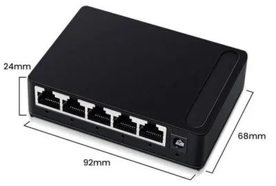Obrázek produktu pro Síťový přepínač a rozbočovač – Gigabitový ethernetový přepínač s 5 porty RJ45 10–100–1007 Mb/s
