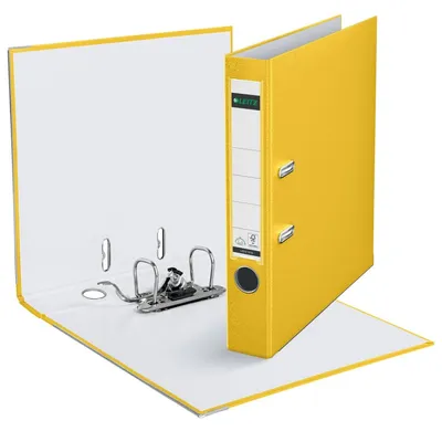 Produktbild von Leitz 180° Plastic Lever Arch File, 55 mm, 320 mm, 440 g, Gelb