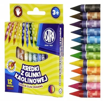 Productafbeelding van ASTRA SCHOOL GRAPHION kleurpotloden, gemaakt van kaolienklei, 12 kleuren
