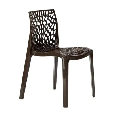 Produktbild von Bunte Designstühle Gruvyer Grand Soleil Außen Innenbereich Stühle Polypropylen - Braun