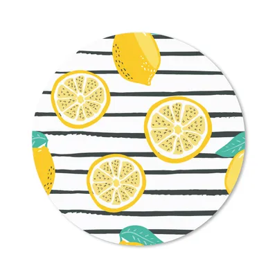 Produktbild von MuchoWow® Mauspad Mousepad Zitronen - Sommer - Pastell 40x40 cm - Mousepads - Maus Mat - Pad - Mausunterlage - Schreibtisch Accessoires