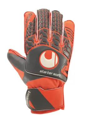 Produktbild von uhlsport Aerored Starter Soft Torwarthandschuhe dark grau/fluo rot/weiß 9