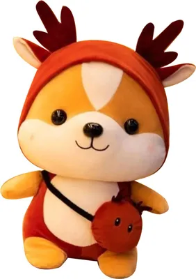 Immagine prodotto di Cartoon scoiattolo morbido bambino adulto carino squisito morbido animale impagliato bambola decorazione rosso