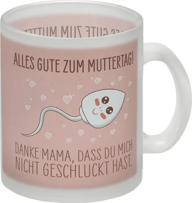 Produktbild von Danke Mama, dass du mich nicht geschluckt hast Glas Tasse zum Muttertag