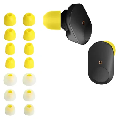 Produktbild von kwmobile 14x Ersatzpolster kompatibel mit Sony WF-1000XM3 / WF-1000XM4 / WF-1000XM5 - 4 Größen - Silikon Ersatz Ohrstöpsel In-Ear Kopfhörer - Polster