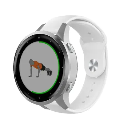 Produktbild von Strap-it Garmin Vivoactive 4s 40mm Sportarmband (Weiß)