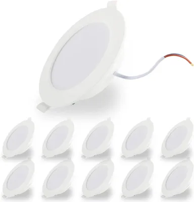 Obrázok produktu pre LED stropné bodové svietidlo, vstavané, ploché, biele, sada 10 kusov, 25,5 mm