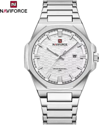 Zdjęcie produktu dla Zegarek NAVIFORCE ST-38653 - Srebrny/Biały KP38653