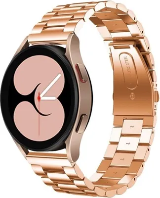 Produktbild von Strap-it Stahlgliederarmband – Samsung Galaxy Watch 7 (40 & 44 mm) / Watch 6 (Classic) / Watch 5 (Pro) / Watch 4 (Classic) / FE – Metall-Edelstahlarmband für Galaxy Watch – Roségold