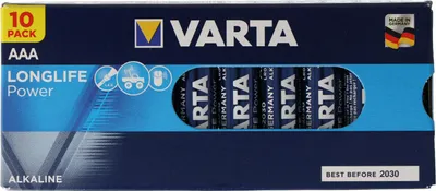 Produktbild von Varta Longlife Power (ehem. High Energy) Micro AAA Batterien 4903 High Energy 10er Box