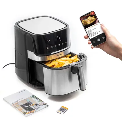 Produktbild von Heißluftfritteuse InnovaGoods Fryinn Pro 5500 Schwarz 1700 W 5,5 L Edelstahl