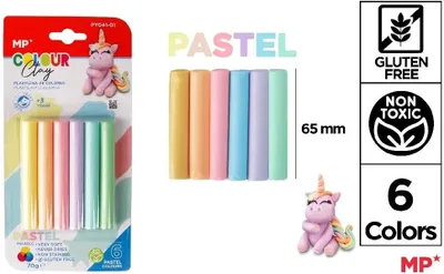 Obrázok produktu pre Plastelína 6 farieb Pastel
