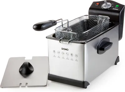 Obrázok produktu pre Domo DO514FR, fritéza, 3 L, 130 °C, 190 °C, Nerezová oceľ, Otočné