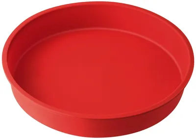 Silikon-Backform rund Ø 26 cm, antihaftbeschichtet, rot