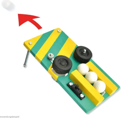 Produktbild von matches21 Elektrische Ballschleuder für Tischtennisbälle 20x10 cm Bausatz Werkset Bastelset f. Kinder Lernspiel ab 12 Jahren