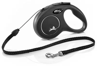 Productafbeelding van Flexi New Classic S riem, 5 meter, zwart