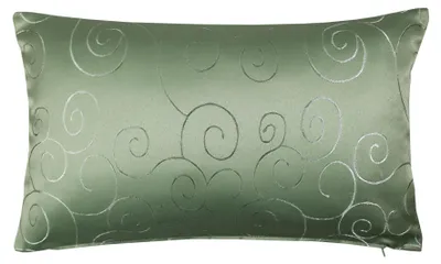 Produktbild von Kissenbezug 30x50 cm lindgrün Damast Circle Deko Kissenhülle mit Reißverschluss